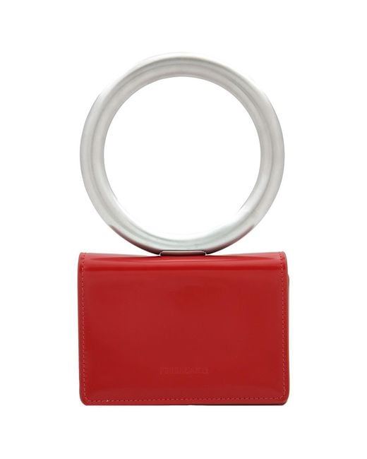 Ferragamo Red Micro Pouch Card Case