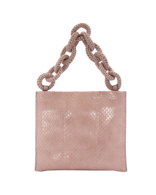 Ferragamo Brown Leather Chain Bag