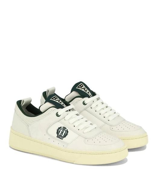 Bally Green Riweria Raise Leather Sneakers, Brand Size 35 Us
