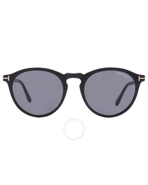 Tom Ford Gray Aurele Smoke Oval Sunglasses Ft0904 01a 52
