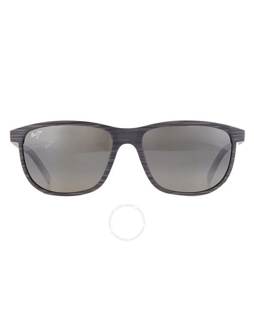 Maui Jim Gray Lele Kawa Neutral Rectangular Sunglasses 811-11d 58