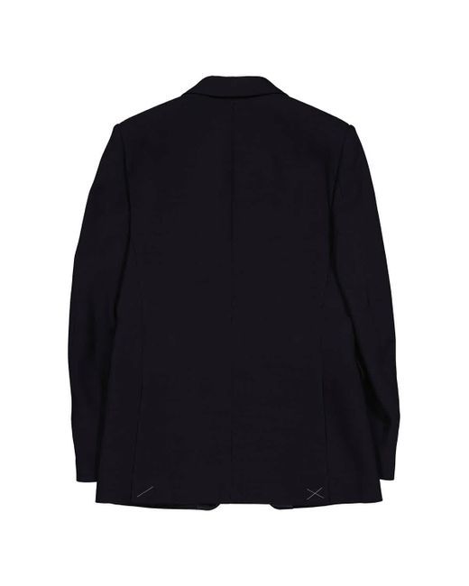 Burberry Blue Wool Silk Blend English Fit Tailored Blazer Jacket for men