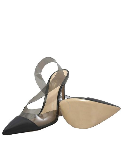 Gianvito Rossi Metallic /fume Cut-out Pointed Pumps
