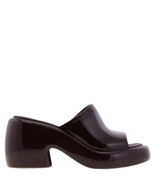 Ferragamo Brown Deva Chunky Rubber Slides for men