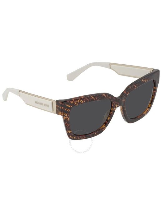 Michael Kors Gray Berkshires Dark Square Sunglasses Mk2102 366787 54