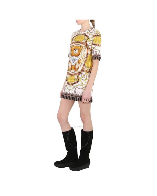 Moschino Multicolor Teddy Bridle-print T-shirt Dress