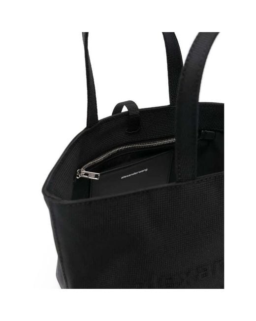 Alexander Wang Black Punch Logo Small Tote Bag