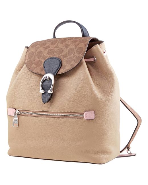 COACH Signature Canvas Evie Backpack in Brown Lyst