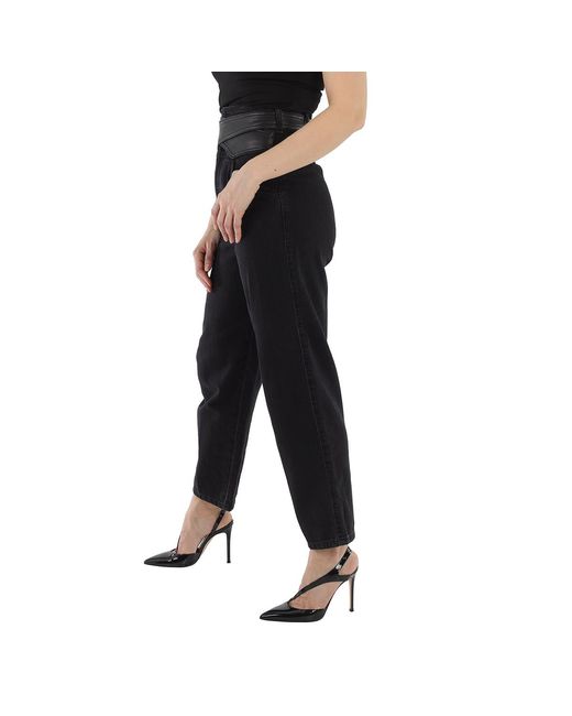 Pinko Black Ladies Shelby Slim-Fit Trousers, Waist