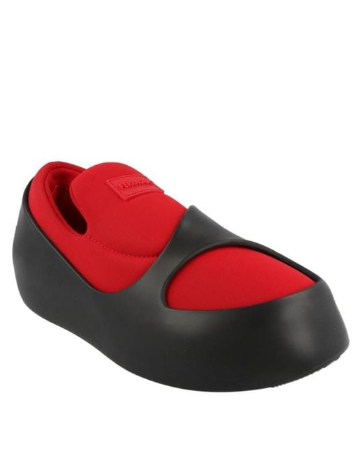 Ferragamo Red Lunar Hybrid Slip-On Sneakers