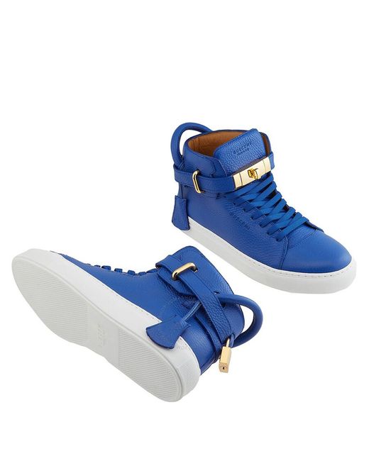 Buscemi Blue Tte Alce High-top Leather Sneakers for men
