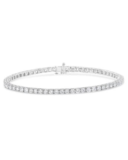 Haus of Brilliance Metallic Igi Certified 8.0 Cttw Diamond 14K Classic 7 Tennis Bracelet (H-I Color, I1-I2 Clarity)