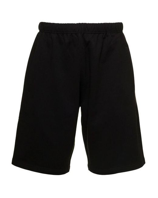 KENZO Black Elasticated Waist Sweat Shorts for men