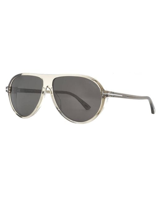 Tom Ford Gray Marcus Smoke Pilot Sunglasses Ft1023 45a 60 for men