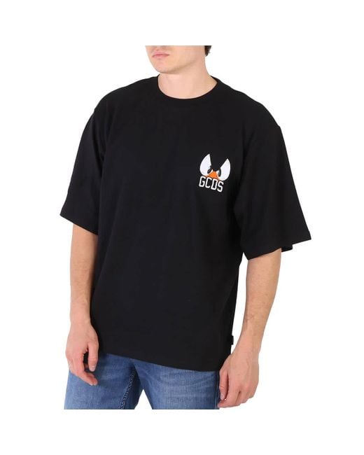 Gcds Black Daffy Duck Oversized T-shirt for men
