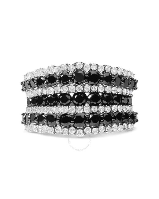 Haus of Brilliance .925 Sterling Silver 1 3/4 Cttw Treated Black for men