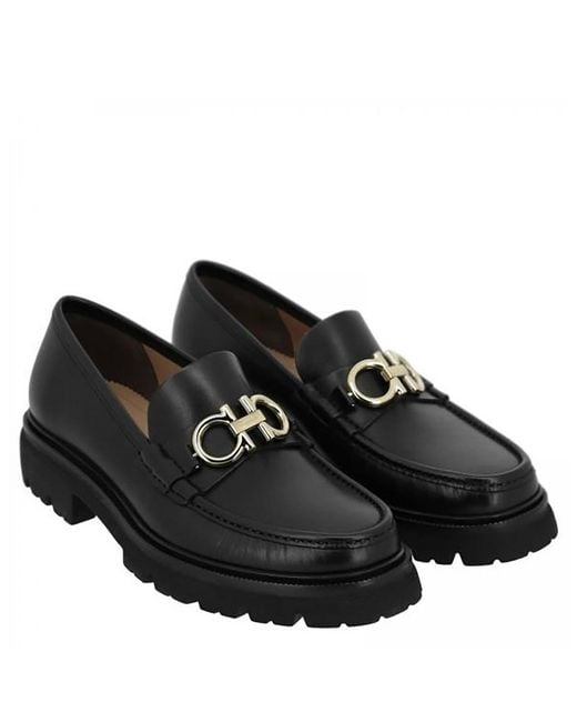 Ferragamo Black Ferragamo Bleecker Moccasins Bit Loafers for men