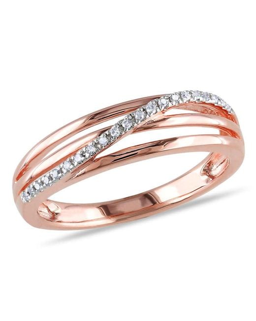 Amour Pink Diamond Crossover Ring