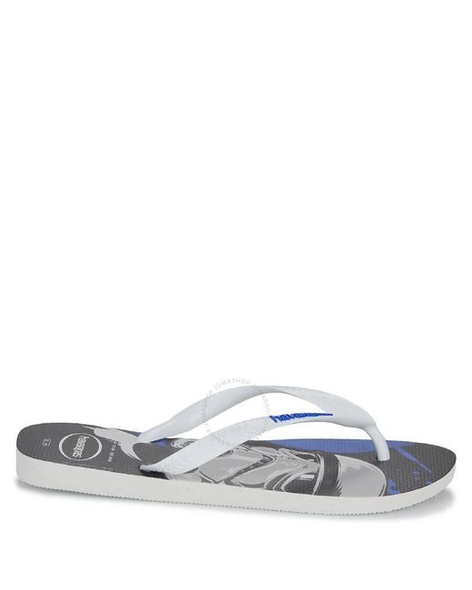 Havaianas White Star Wars Flip Flops, Brand Size 37/38 Us for men