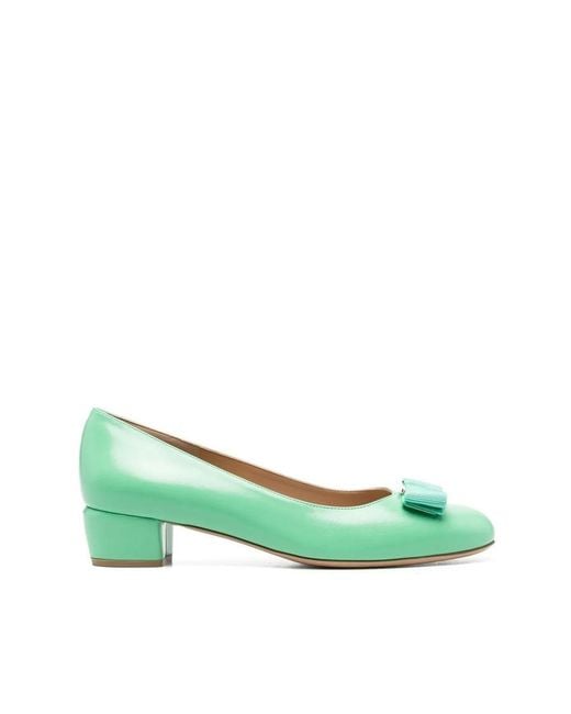 Ferragamo Green Ladies Fresh Mint Heels, Us