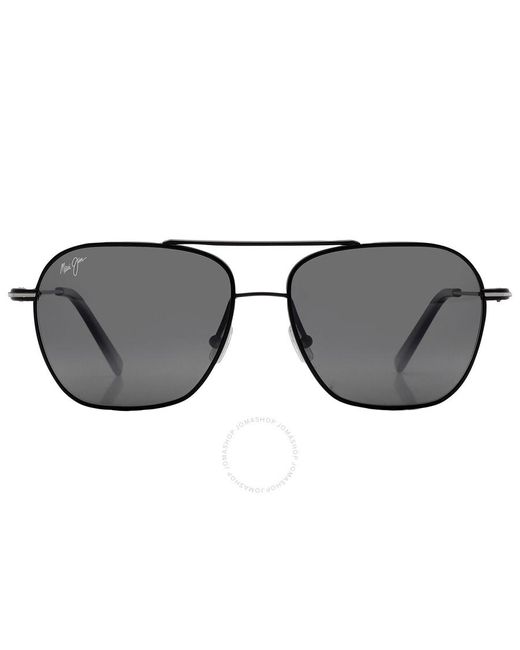 Maui Jim Gray Mano Neutral Grey Navigator Sunglasses 877-02 57