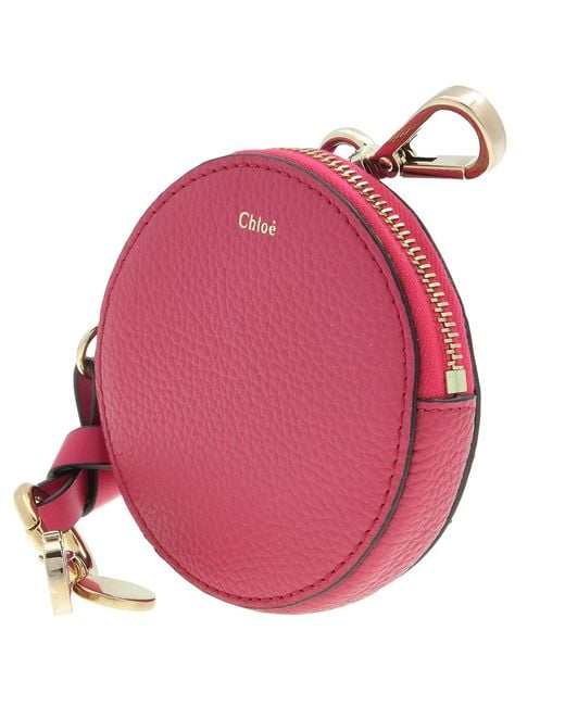 Chloé Pink Alphabet Leather Coin Purse for men