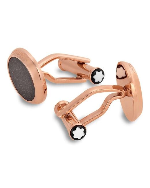 Montblanc Pink Stainless Steel Cuff Links 112908 for men
