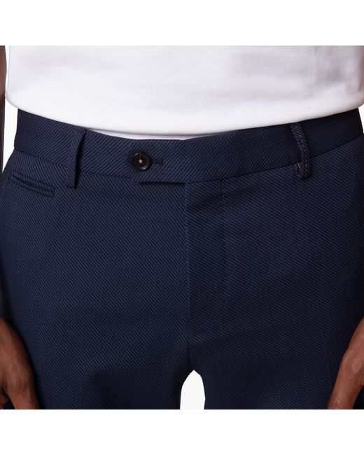 Boss Blue Slim-Fit Wool-Blend Trousers, Brand Size 50 (Waist for men
