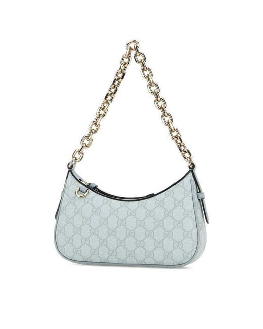 Gucci Gray Printed Canvas Gg Emblem Shoulder Bag Artbludkabartb Borse A Mano