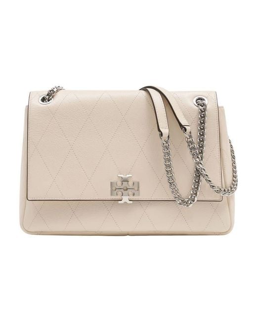 Tory Burch Natural Charlie Shoulder Bag