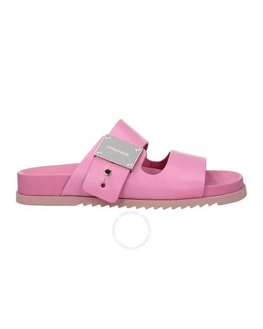 Burberry Pink Primrose Olympia Leather Clogs