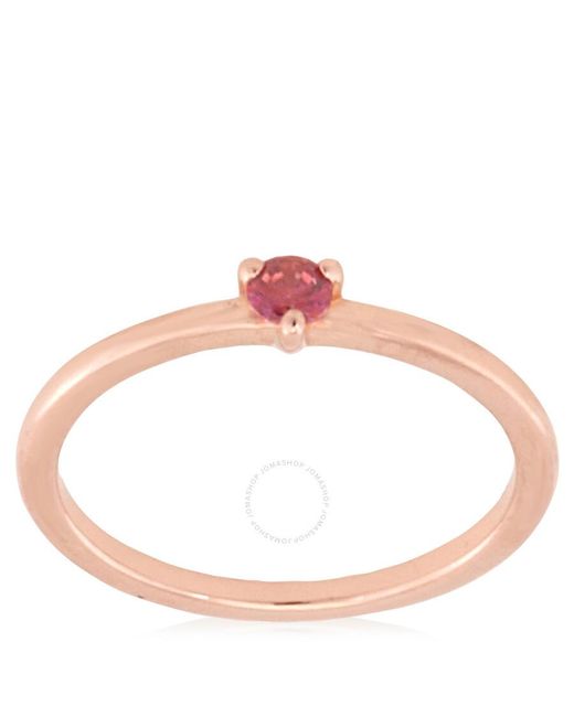 Pandora Rose Gold-plated Pink Cz Solitaire Ring, Size
