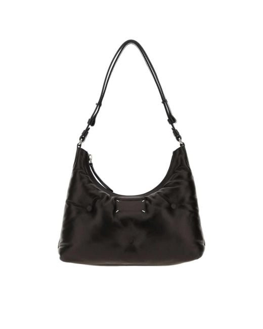 Maison Margiela Black Leather Small Glam Slam Shoulder Bag Borse A Mano