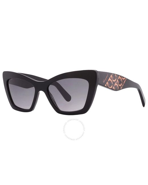 Ferragamo Brown Grey Gradient Cat Eye Sunglasses Sf1081se 001 55