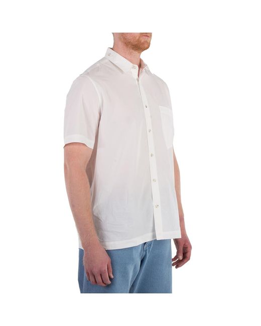 Nanushka White Adam Short-Sleeve Cotton Shirt for men