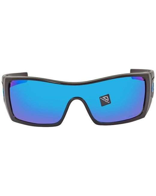 Oakley Blue Batwolf Prizm Sapphire Wrap Sunglasses for men