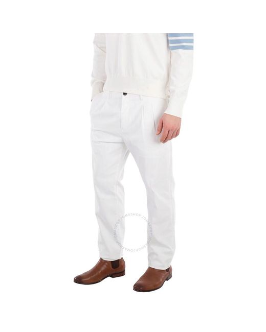 BLACK LABEL CRESTBRIDGE White Elasticated Waist Trousers, Brand Size 82 (Waist for men