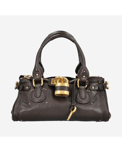 Chloé Black Paddington Leather Bag