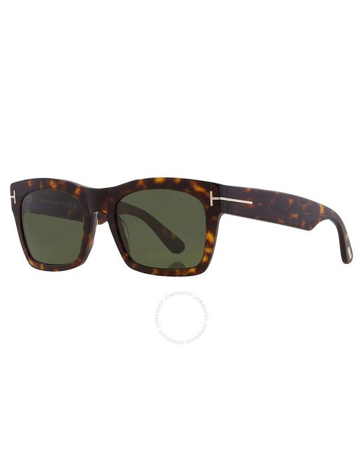 Tom Ford Brown Nico Green Square Sunglasses Ft1062 52n 56 for men