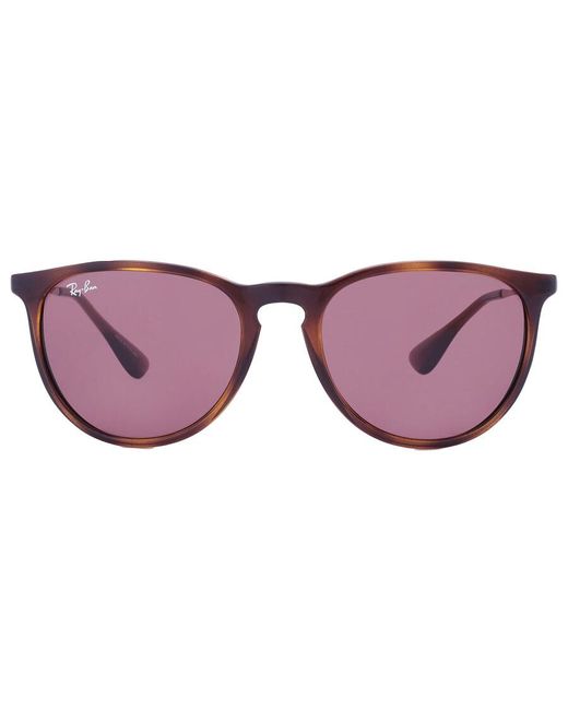 Ray-Ban Brown Rayban Erika Copper Dark Violet Classic Round Sunglasses Rb4171639175