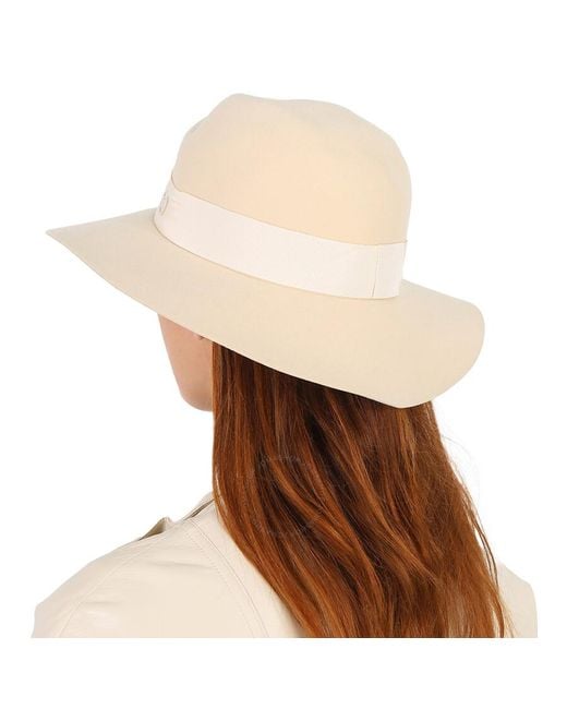 Maison Michel Natural Seed Pearl Virginie Fedora Hat