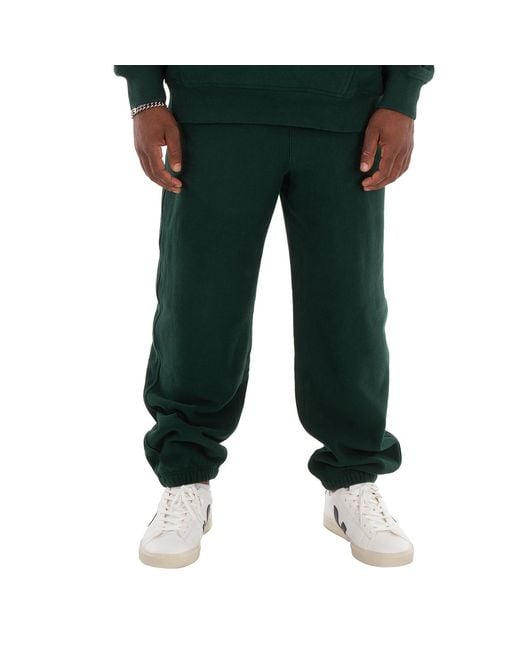 Burberry Green Equestrian Knight Patch Track Pants for men