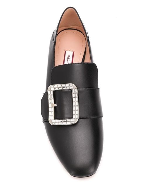 Bally Black Ladies Janelle Leather Loafers