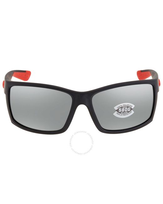 Costa Del Mar Gray Cta Del Mar Reefton Grey Silver Mirror Polarized Glass Sunglasses  197 gglp for men