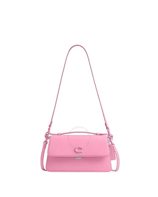 COACH Pink Fold-Over Top Juno Bag