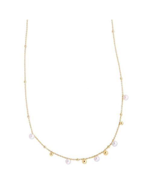 Tresorra Metallic 14K Pearl And Scattered Bead Necklace