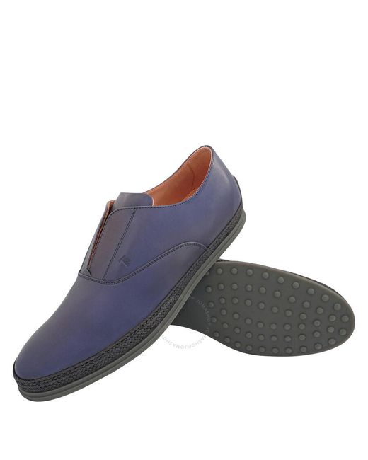 Tod's Blue Jeans Medium Francesina Slip-on Shoes for men