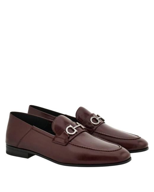 Ferragamo Brown Gancini Ornament Hybrid Loafers for men