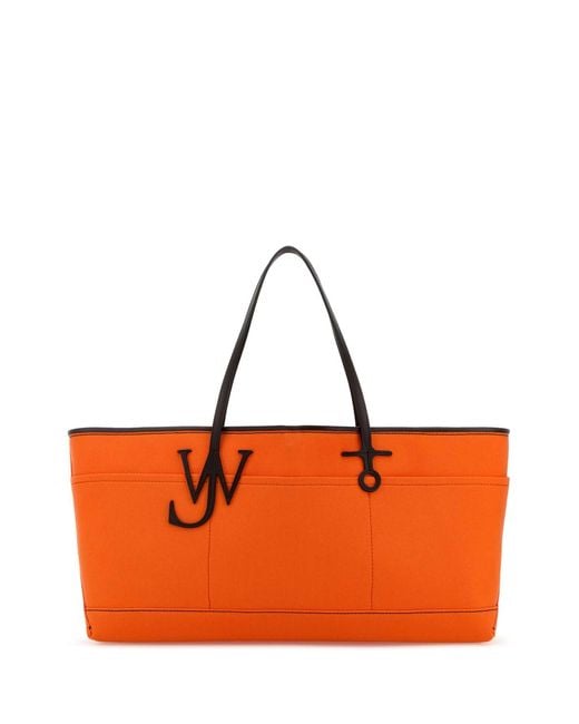J.W. Anderson Red J.W. Anderson Canvas Anchor Shopping Bag