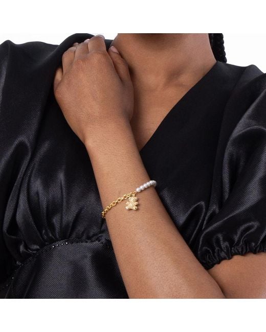 Swarovski Metallic Idyllia-Tone Plated Crystal Pearl Bracelet